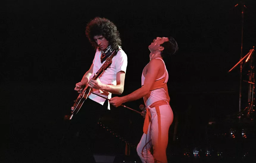 Brian May and Freddie Mercury.