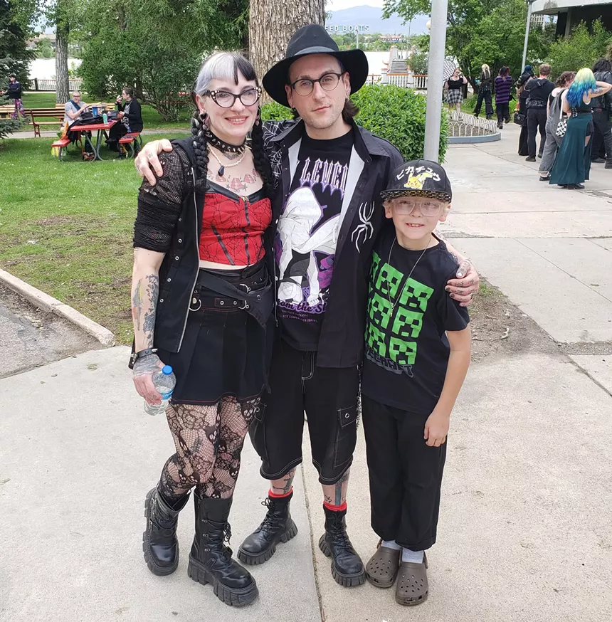 People in goth attire