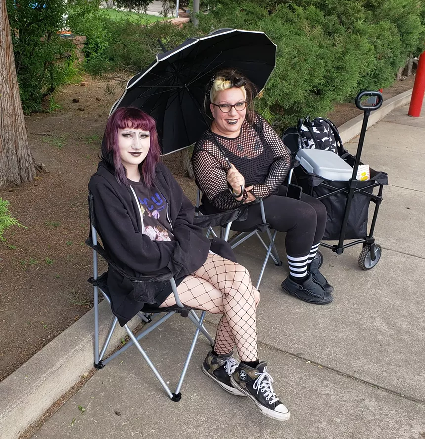 People in goth attire