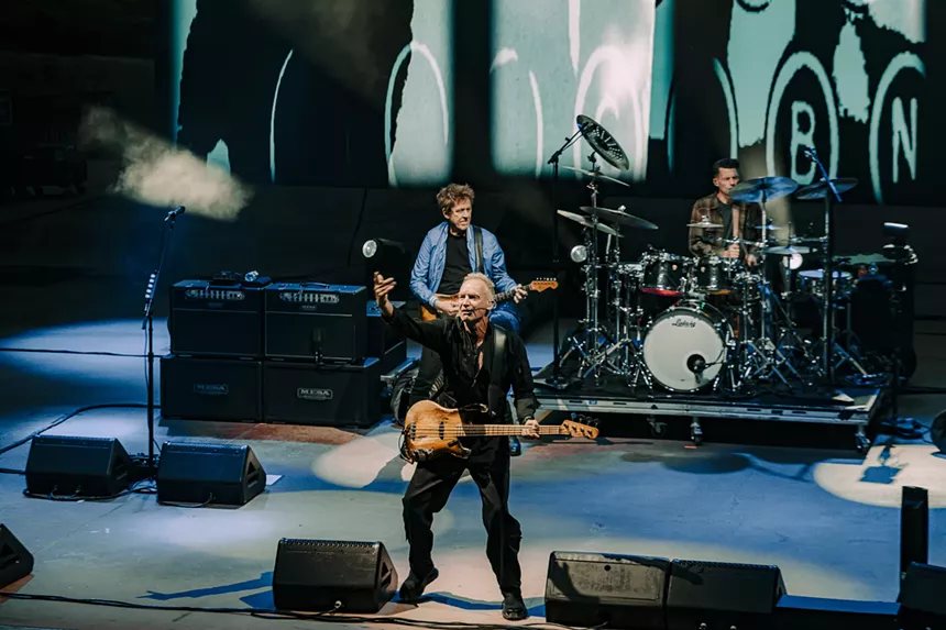 Sting on stage at Red Rocks.