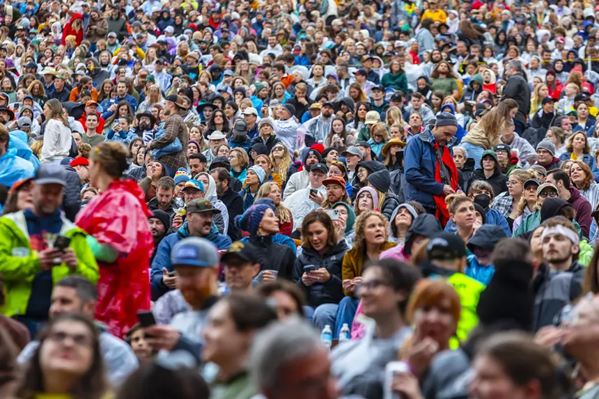 A view of the crowd at Red Rocks.