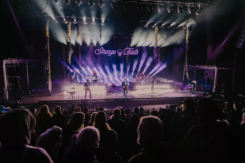 Lord Huron performing at Red Rocks for the 10th Anniversary of their second studio album, Strange Trails.