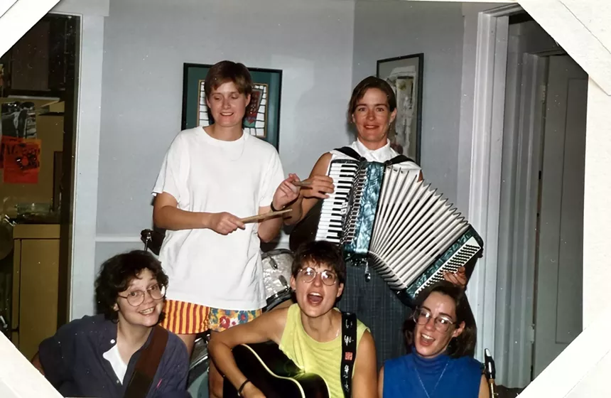 A group of people in costume