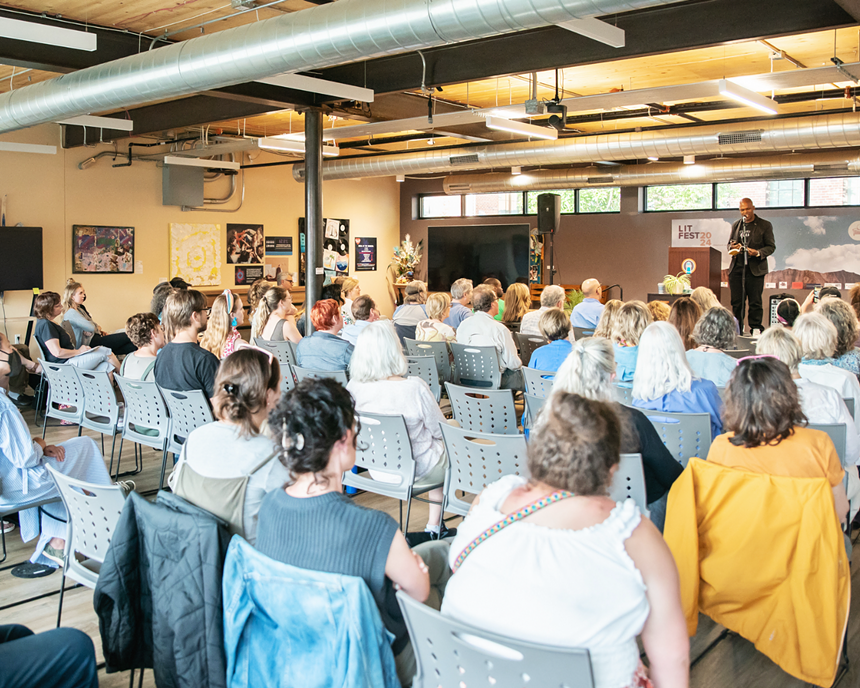 People attend a seminar