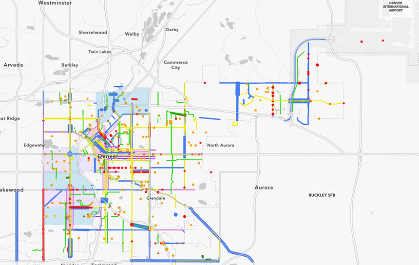 Denver construction map