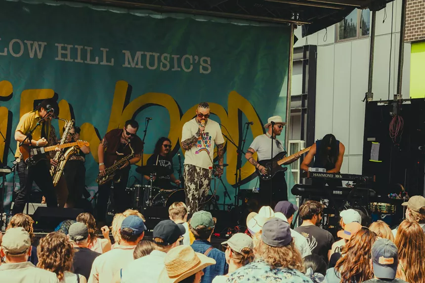 Rootbeer Richie & the Reveille performed at the inaugural Indiewood Street Music Festival on Saturday, June 7, 2025.