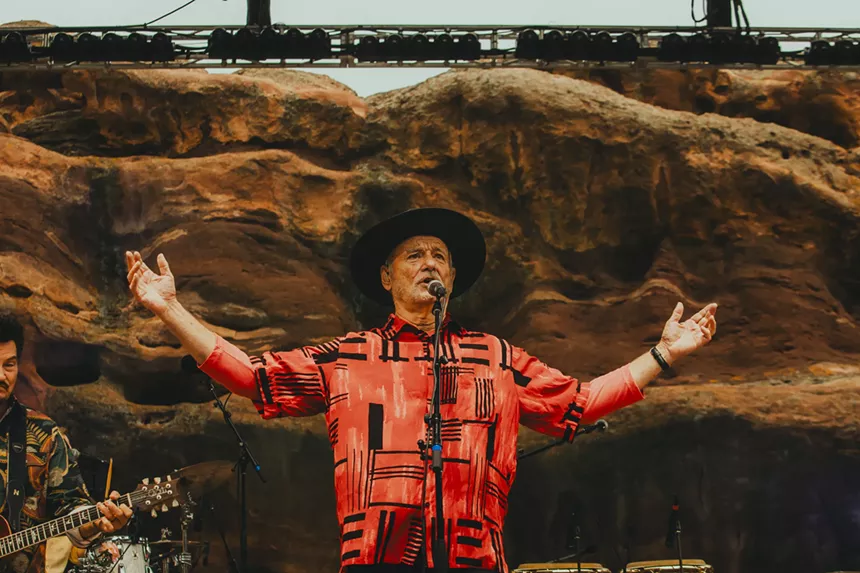 Bill Murray on stage at Red Rocks.
