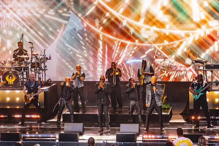 Earth, Wind & Fire on stage at Fiddler's Green Amphitheatre in Greenwood Village, Colorado on Saturday, June 14, 2025.
