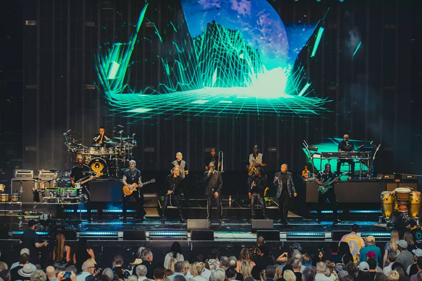 Earth, Wind & Fire on stage at Fiddler's Green Amphitheatre in Greenwood Village, Colorado on Saturday, June 14, 2025.