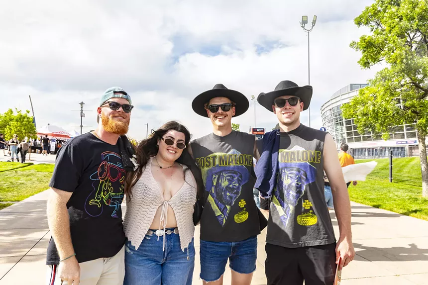 Fans were rocking Post Malone's merch.