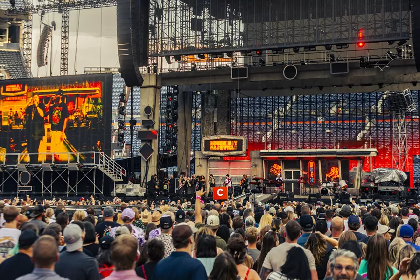 Jelly Roll opened for Post Malone at Empower Field at Mile High for The Big Ass Stadium Tour.