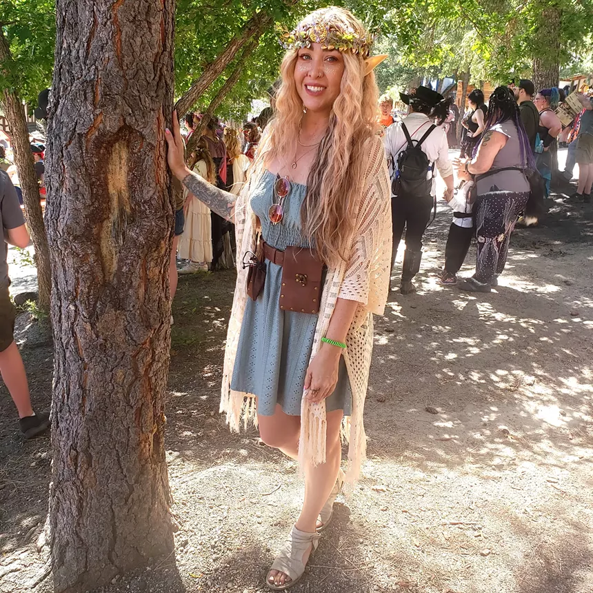 People in Renaissance Festival clothes.