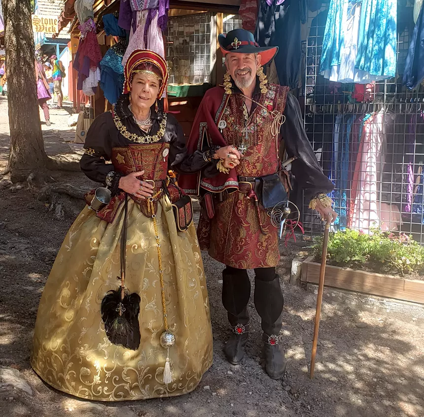 People in Renaissance Festival clothes.