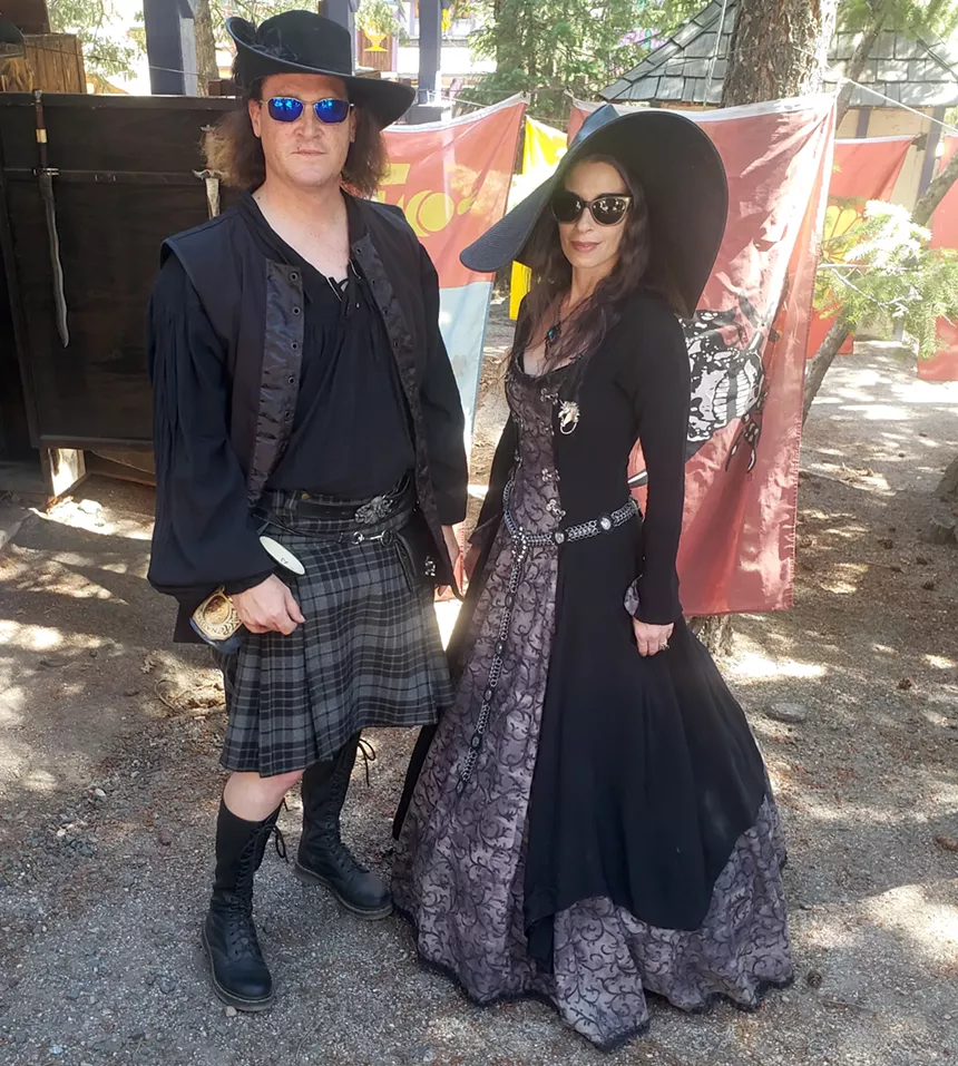 People in Renaissance Festival clothes.