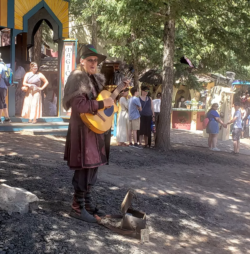 People in Renaissance Festival clothes.