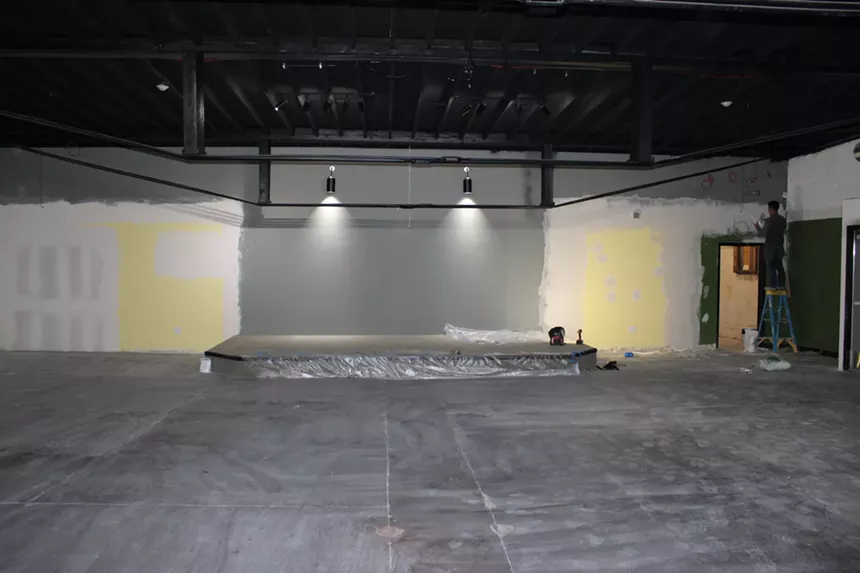 A building is currently being renovated.
