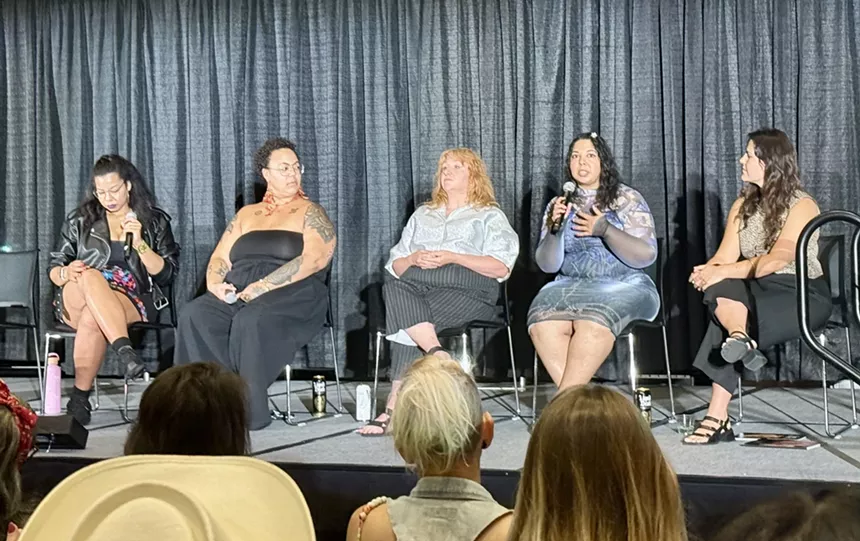 The Sex and Psychedelics panel at PS25. L-R: Monica Cadena, Charlotte James, Alex Dymock, Shveta Mittal, Sura Hertzberg