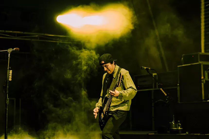 Pierce The Veil on stage at Red Rocks for their I Can't Hear You World Tour.