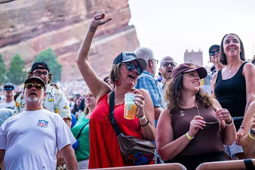 Widespread Panic fans dancing at Red Rocks