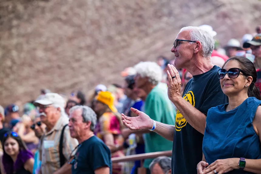 Widespread Panic fans dancing at Red Rocks