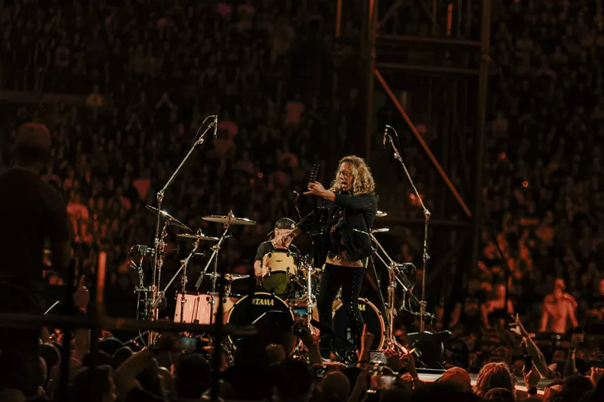 Metallica on stage at Empower Field at Mile High for night one of their two-night stint.