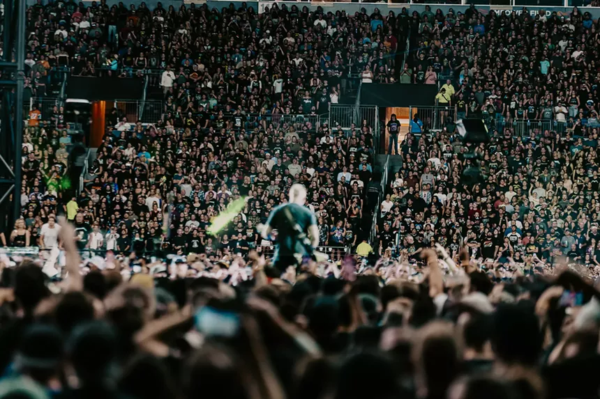 The crowd during Metallica.