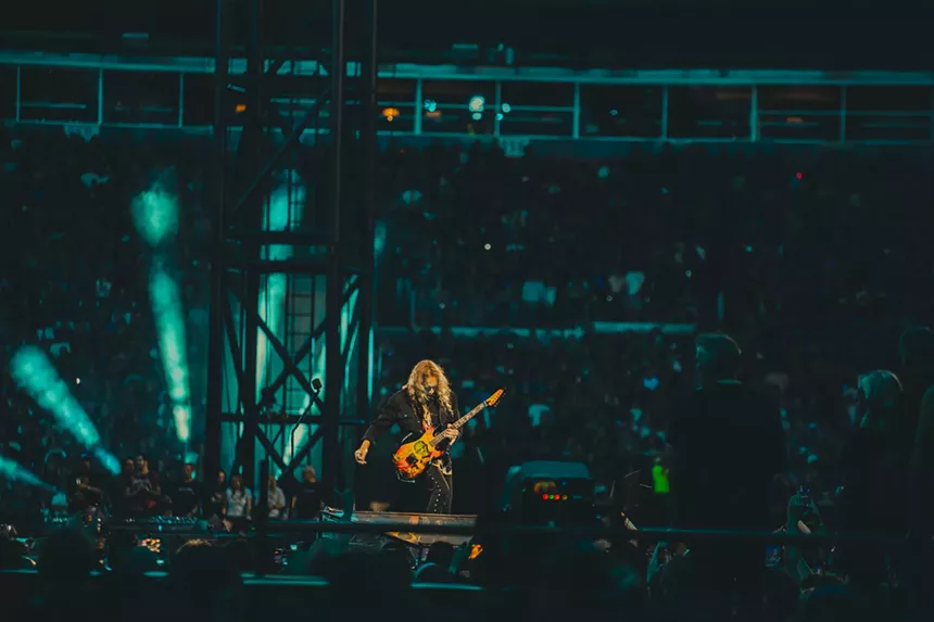 Metallica on stage at Empower Field at Mile High for night one of their two-night stint.