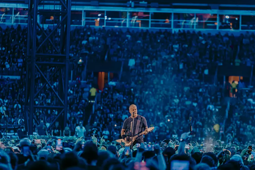 Metallica on stage at Empower Field at Mile High for night one of their two-night stint.