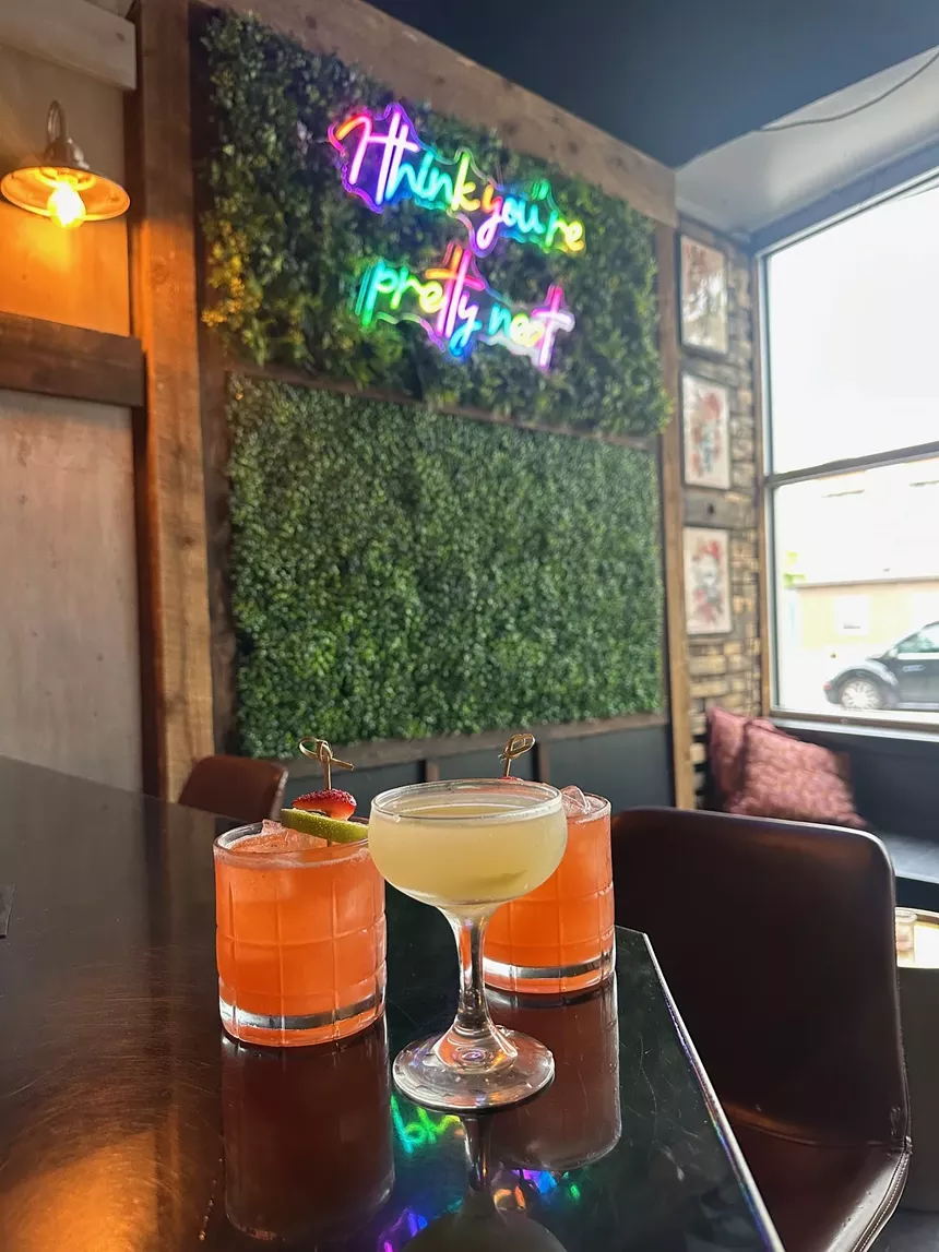 Colorful drinks on a table