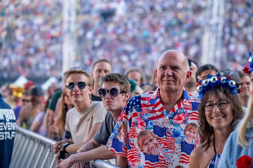 Phish performing at Folsom Field in Boulder on July 4th