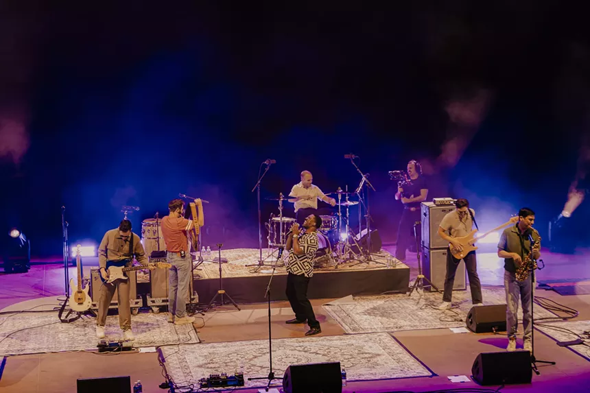 Vulfpeck on stage at Red Rocks on Saturday, July 5, 2025.