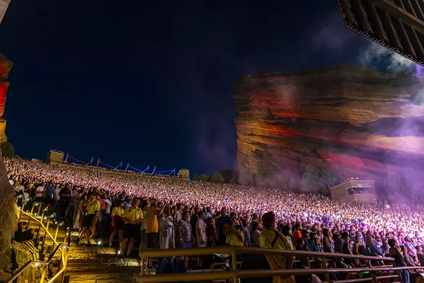 The crowd at Red Rocks for Vulfpeck.