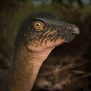 A painting of a dinosaur