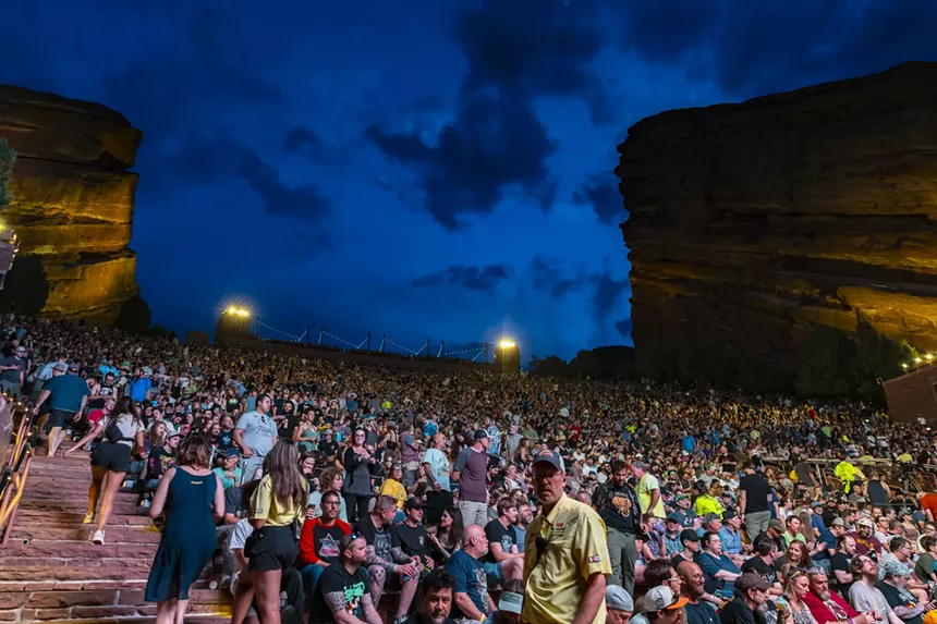 The crowd at Red Rocks for Primus.