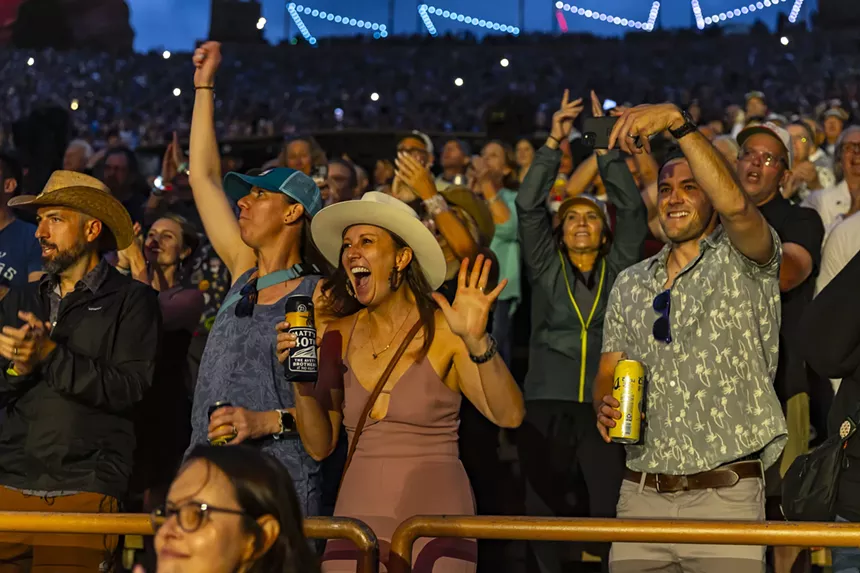 Fans at Red Rocks were grooving to The Avett Brothers.
