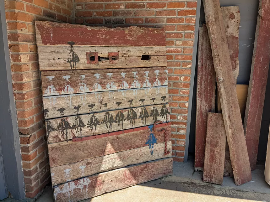 western artwork on wood