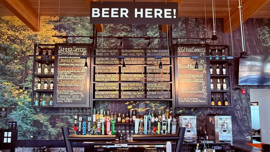 Bar menu.