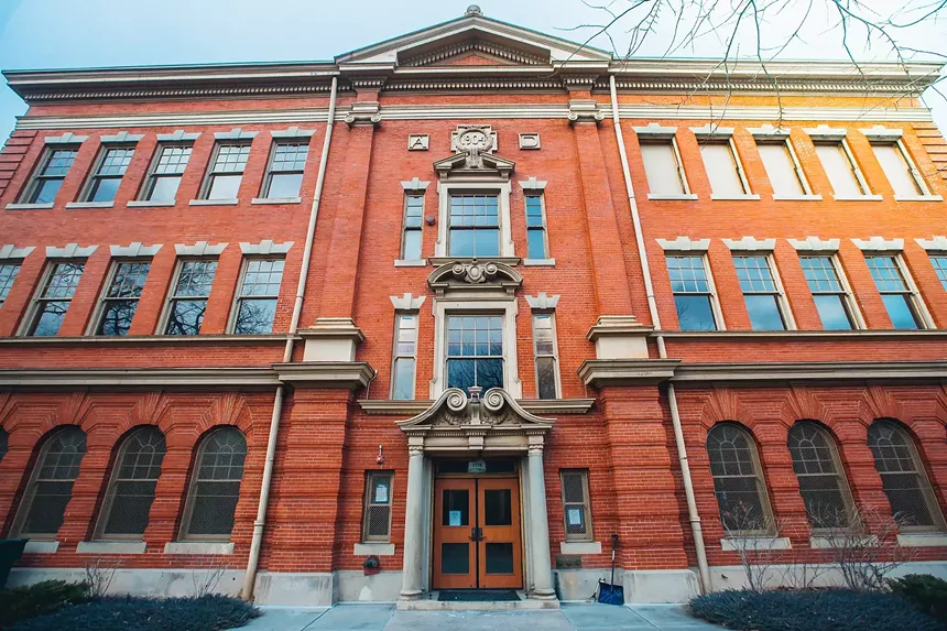 exterior of evans school