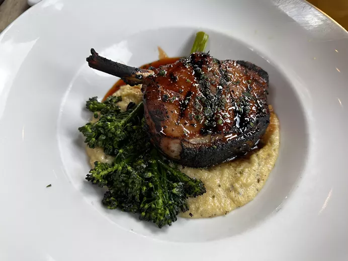 Pork chop on a plate