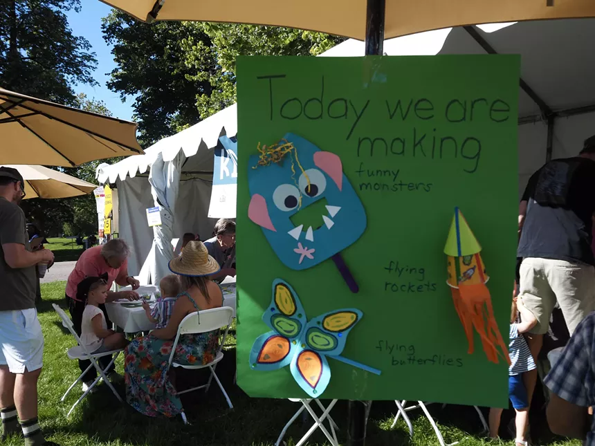 a kids craft station