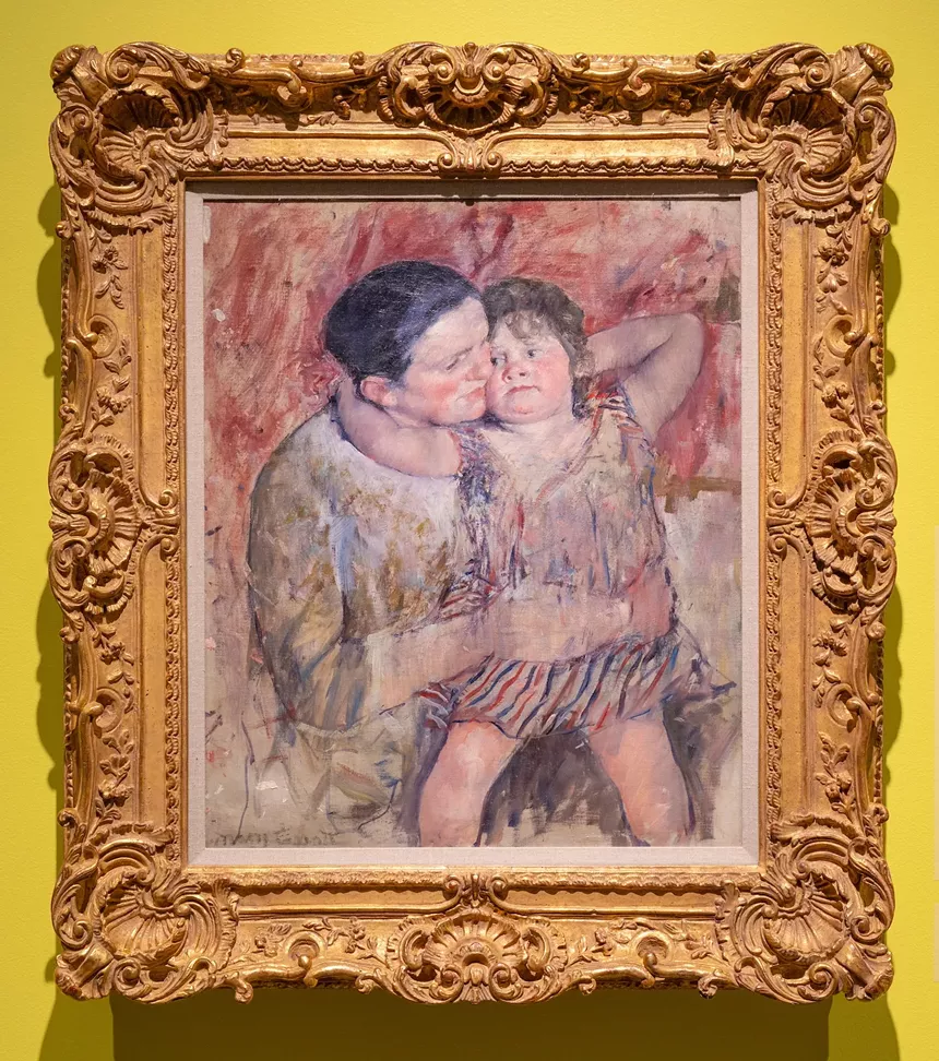 a painting of a woman and child