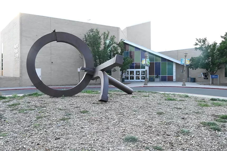 The facade of the Aurora Central Library.