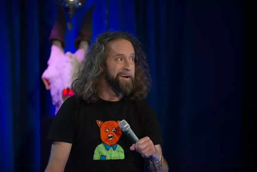 A comedian onstage.