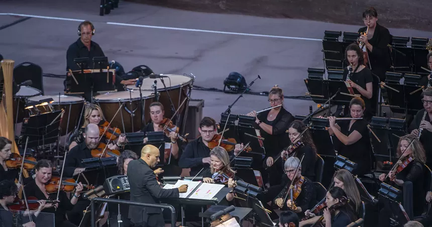 the Beach Boys performing at Red Rocks in 2025