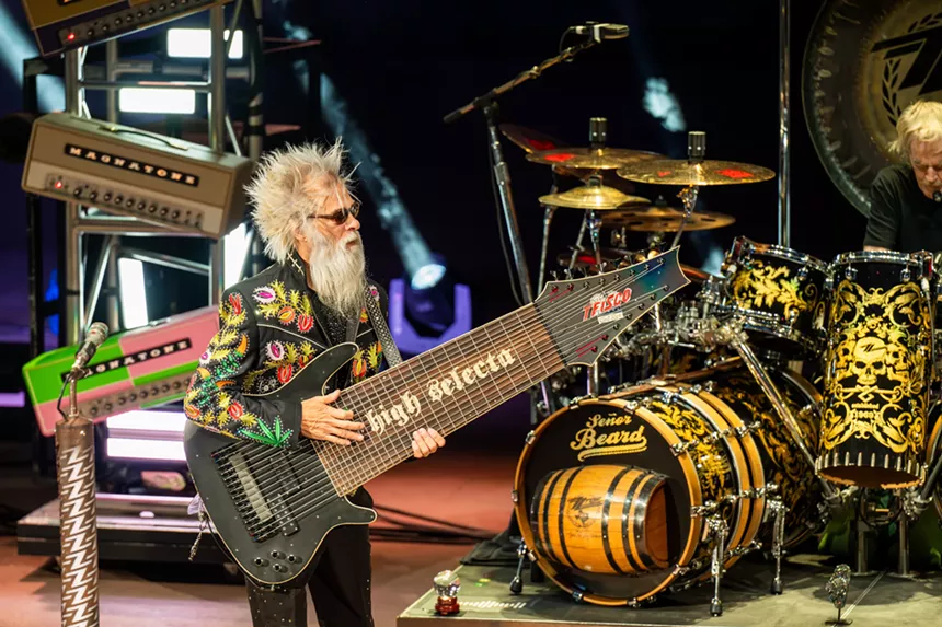 ZZ Top on stage at Red Rocks