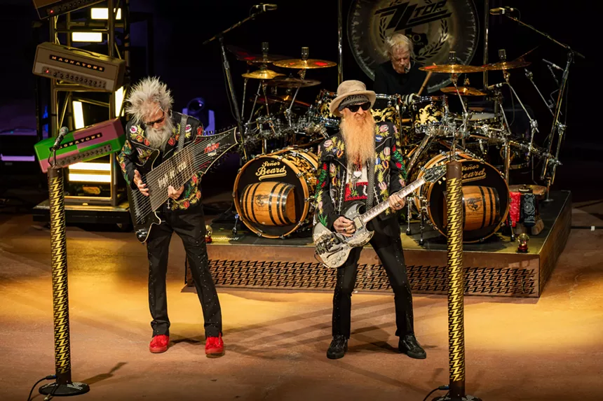 ZZ Top on stage at Red Rocks