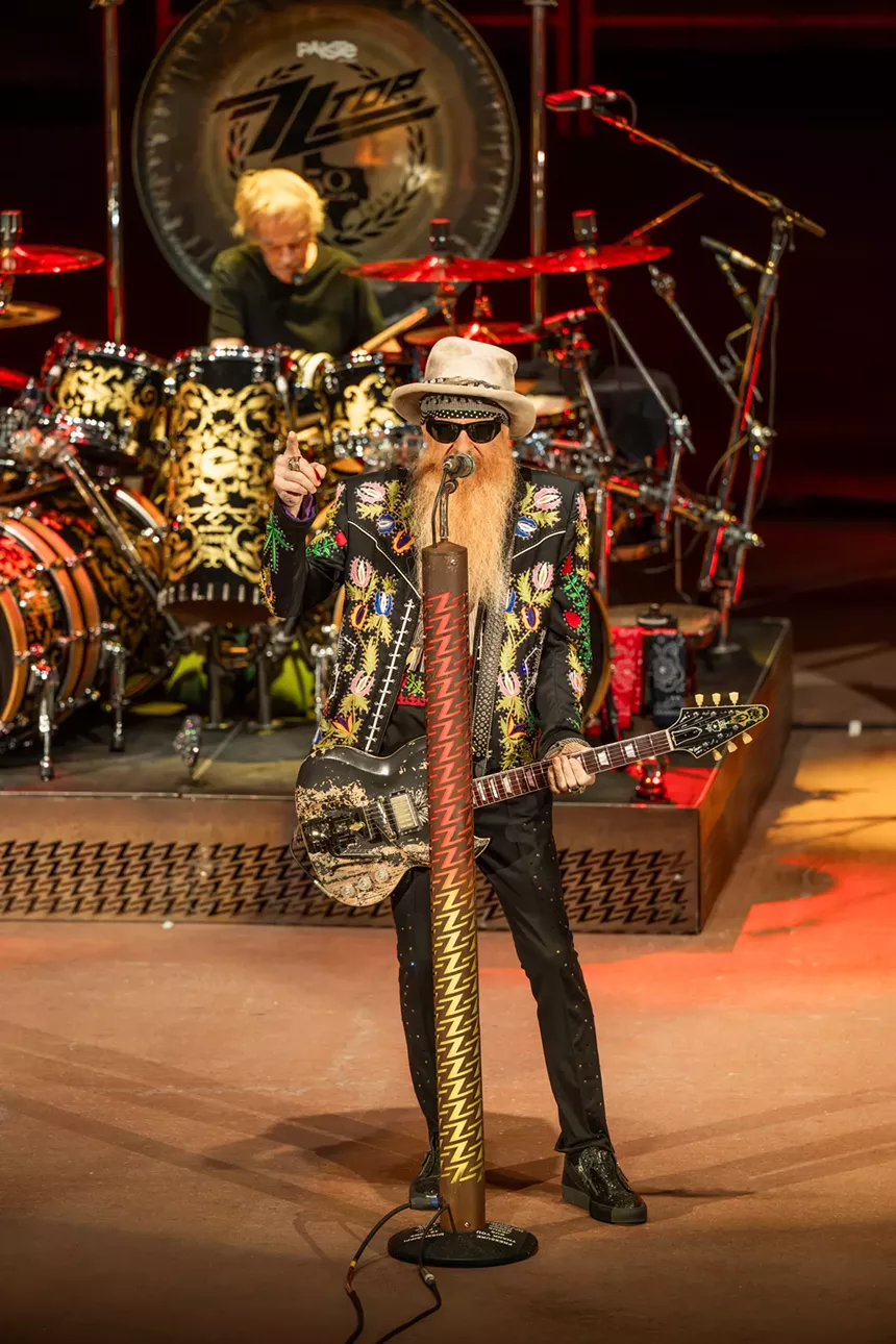ZZ Top on stage at Red Rocks
