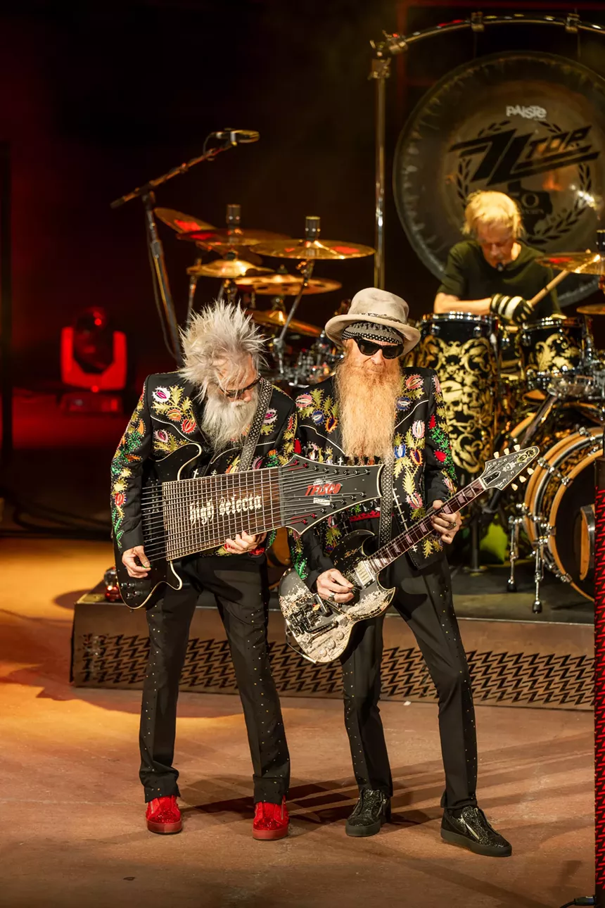 ZZ Top on stage at Red Rocks