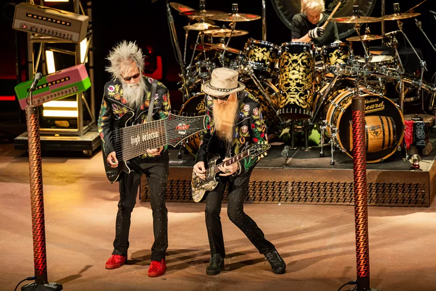 ZZ Top on stage at Red Rocks