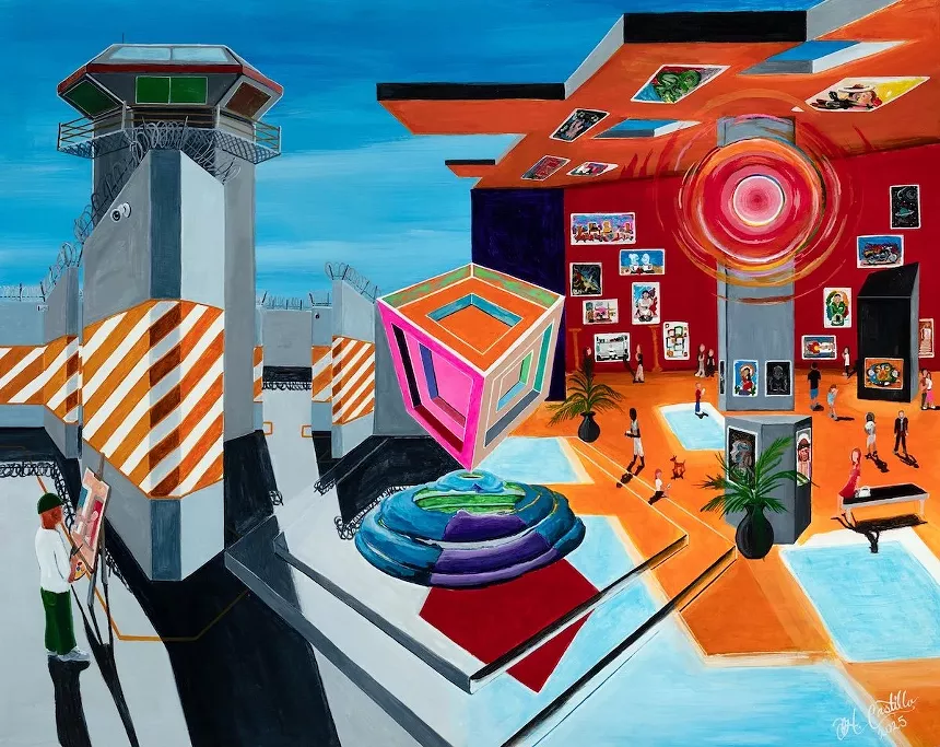 prisoner painting of cell
